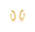 MEIA ARGOLA TUBOLAR - BANHO OURO AMARELO