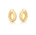 ARGOLA TUBOLAR TORCIDA - BANHO OURO AMARELO