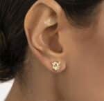 BRINCO DE LEOPARDO - BANHO OURO AMARELO OU RODIO BRANCO - Imagem 2