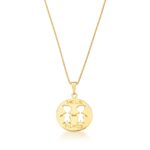 CORRENTE PINGENTE CASAL DE MENINOS - BANHO OURO AMARELO