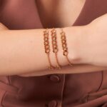 PULSEIRA ELOS PORTUGUES E GRUMET - BANHO DE OURO AMARELO - Imagem 2