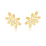 BRINCO FLOR - BANHO EM OURO AMARELO