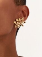 BRINCO FLOR - BANHO EM OURO AMARELO - Imagem 3