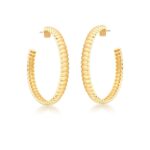 ARGOLÃO TEXTURA DE ESCAMA - BANHO DE OURO AMARELO