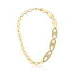 COLAR ESTILO ELOS GUCCI COM ZIRCONIAS - BANHO EM OURO AMARELO