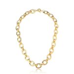 COLAR ELOS OVAIS - BANHO OURO AMARELO