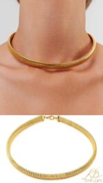 OMEGA MOLA - AÇO E BANHO OURO AMARELO - Imagem 2