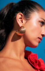 MEIA ARGOLA 5 AROS - BANHO EM OURO AMARELO