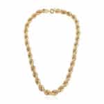 MEGA COLAR MALHA CORDA - BANHO EM OURO AMARELO