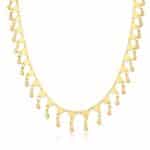 CHOKER TRIANGULO E GOTAS - BANHO OURO AMARELO