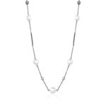 CORRENTE 90CM PEROLAS BAROCAS - RODIO NEGRO