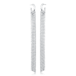 MEIA ARGOLA COM FRANJA LONGO DE PAETÊ - RODIO BRANCO