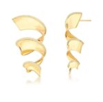 BRINCO FITAS EM ESPIRAL - BANHO EM OURO AMARELO