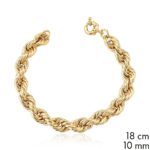 PULSEIRA MALHA CORDA ( CORDÃO BAIANO ) - BANHO E OURO AMARELO