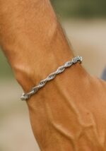 PULSEIRA MALHA CORDA ( CORDÃO BAIANO ) - AÇO - Imagem 2