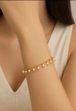 PULSEIRA PEROLAS BABY - BANHO EM OURO AMARELO - Imagem 2