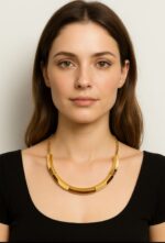 COLAR CANUTILHOS GRANDES -  BANHO EM OURO AMARELO - Imagem 2