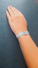 PULSEIRA LACRAIA LARGA - RODIO BRANCO - Imagem 2