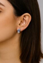 BRINCO OLHO GREGO NAVETE - RODIO BRANCO - Imagem 2