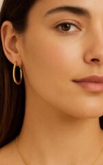 ARGOLA 2,4CM - BANHO EM OURO AMARELO - Imagem 2