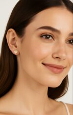 BRINCO PAVE FORMATO CORAÇÃO - BANHO EM OURO AMARELO - Imagem 2