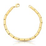PULSEIRA TUBOS 4MM - BANHO EM OURO AMARELO