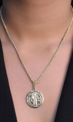 CORRENTE MALHA CORDA ( CORDÃO BAIANO ) - BANHO EM OURO AMARELO - Imagem 3