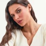 CONJUNTO GOTA IMPERATRIZ NA COR TURMALINA ROSA - BANHO EM OURO AMARELO - Imagem 4