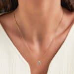 CONJUNTO GOTA IMPERATRIZ NA COR VERDE TURMALINA PARAIBA - BANHO EM OURO AMARELO - Imagem 2