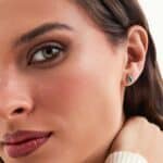 CONJUNTO GOTA IMPERATRIZ NA COR VERDE TURMALINA PARAIBA - BANHO EM OURO AMARELO - Imagem 3