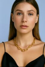 COLAR ELOS OVAIS - BANHO EM OURO AMARELO - Imagem 4