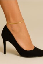 TORNOZELEIRA MALHA FITA - BANHO EM OURO AMARELO - Imagem 2