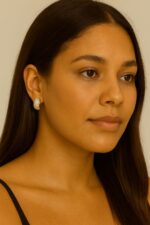 ARGOLA BOJUDA PAVE DE ZIRCONIAS - BANHO EM OURO AMARELO - Imagem 3