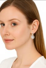 BRINCO ARGOLA 2X1 STAR - RODIO BRANCO - Imagem 2