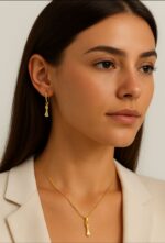 ARGOLA COM PINGENTE DE FIGA - BANHO EM OURO AMARELO - Imagem 3