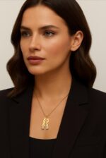 CORRENTE E PINGENTE GOOD LUCK - BANHO EM OURO AMARELO - Imagem 2